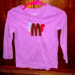 Monogrammed “M” turkey shirt